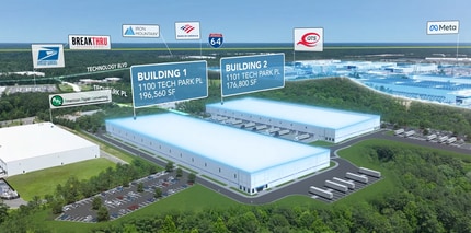 1101 Tech Park Pl, Sandston, VA for lease Aerial- Image 1 of 7