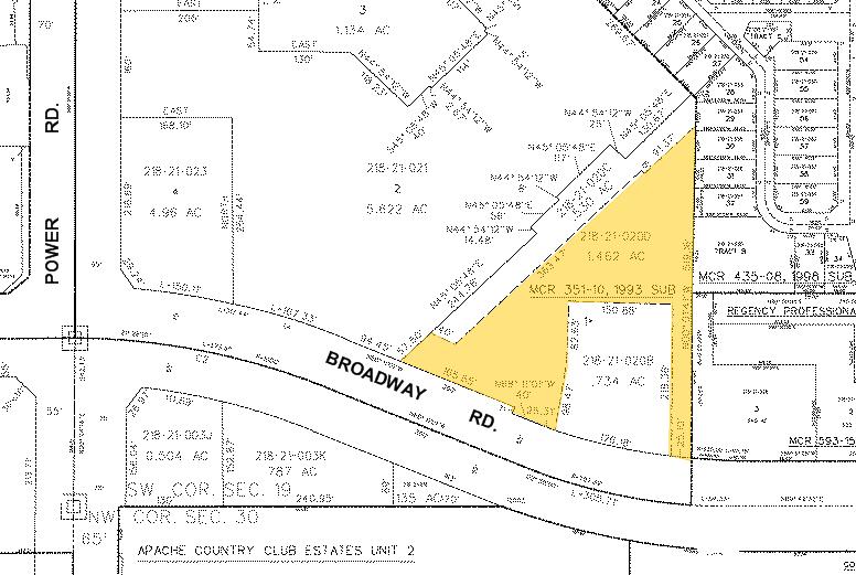 345 S Power Rd, Mesa, AZ for lease - Plat Map - Image 3 of 9