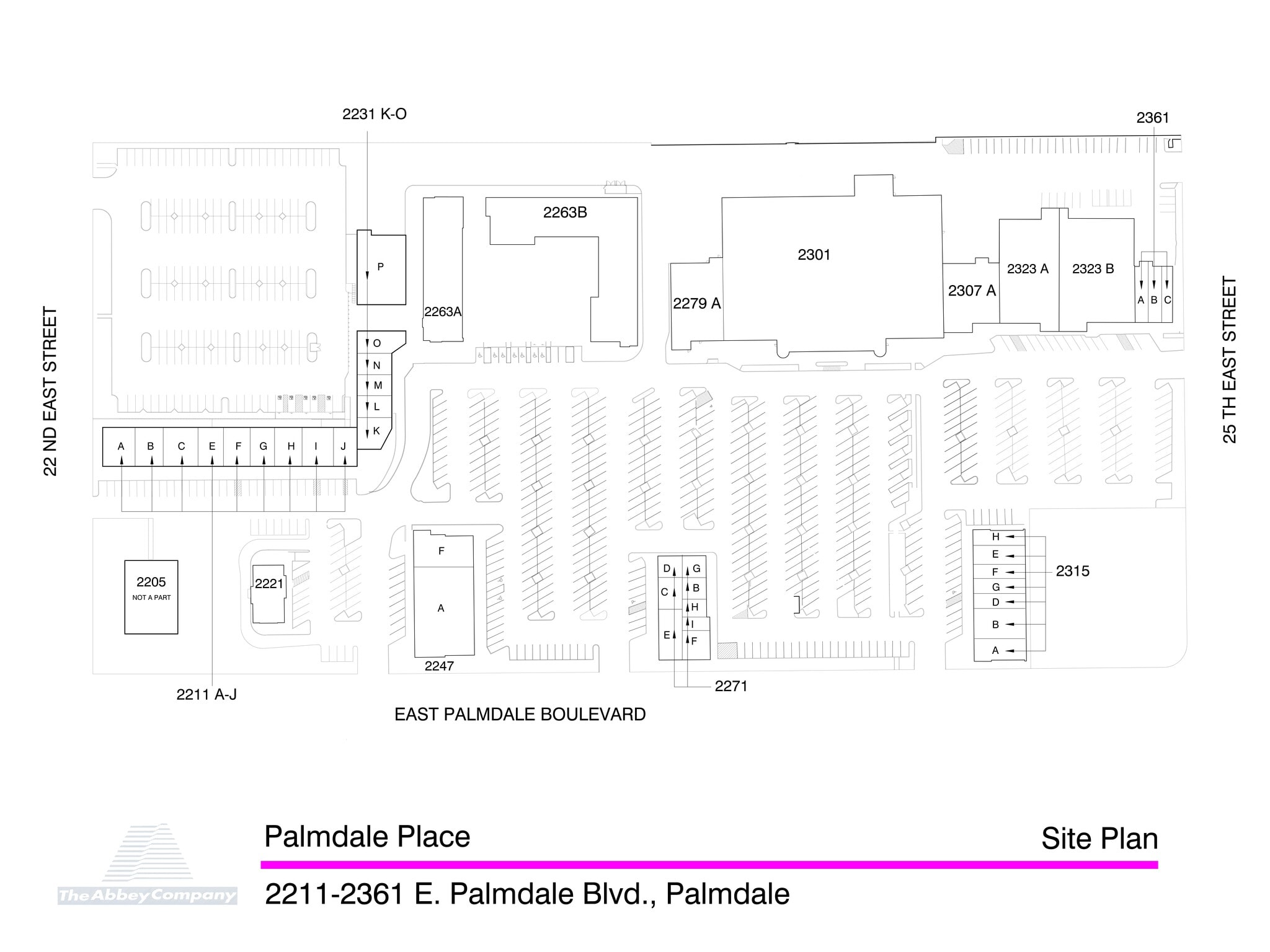 2111-2361 E Palmdale Blvd, Palmdale, CA à louer Plan de site- Image 1 de 1