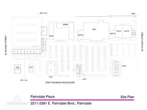 2111-2361 E Palmdale Blvd, Palmdale, CA à louer Plan de site- Image 1 de 1