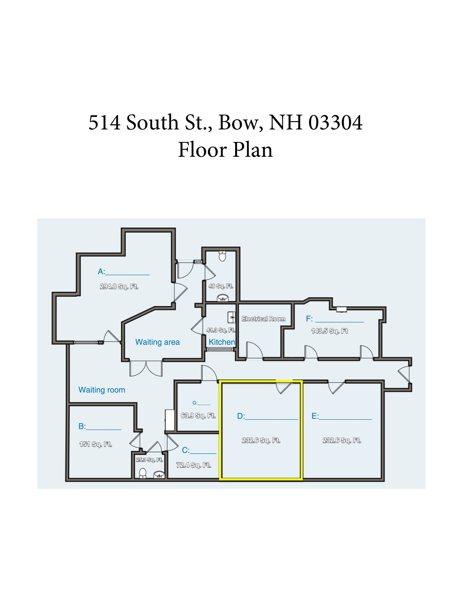 514 South St, Bow, NH for lease Site Plan- Image 1 of 1
