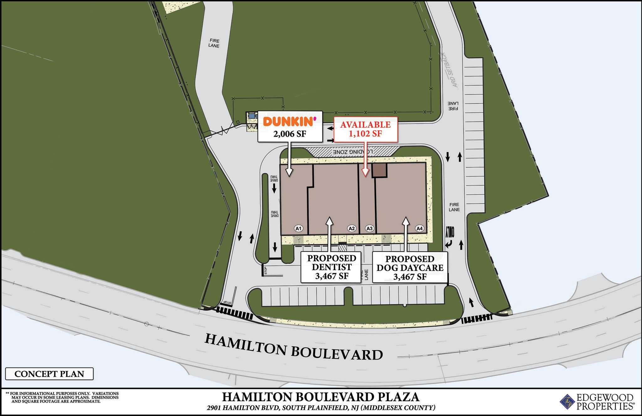 2901 Hamilton Blvd, South Plainfield, NJ à louer Plan de site- Image 1 de 1
