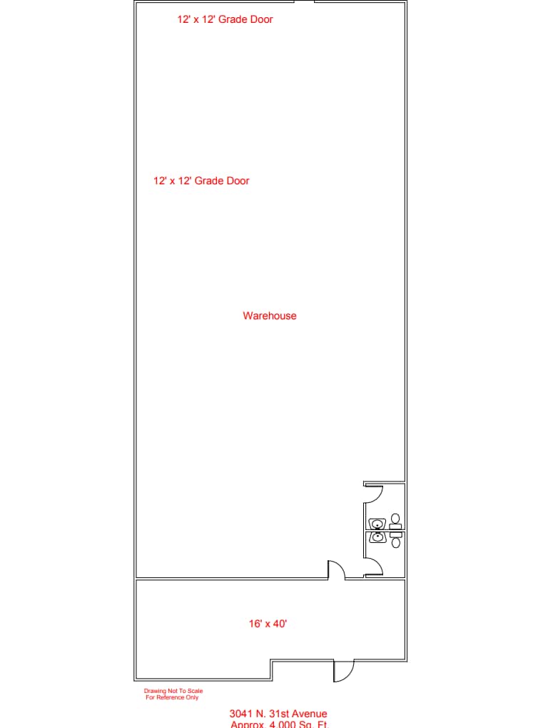 3031-3041 N 31st Ave, Phoenix, AZ à louer Plan d’étage- Image 1 de 1