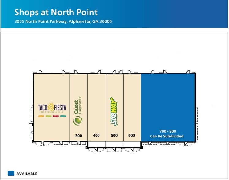 Shops at North Point, Alpharetta, GA for lease - Floor Plan - Image 3 of 19