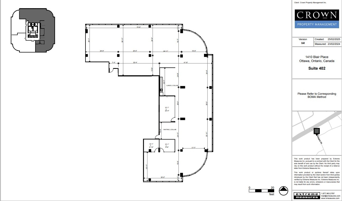 1400 Blair Towers Pl, Ottawa, ON à louer Plan d’étage- Image 1 de 6