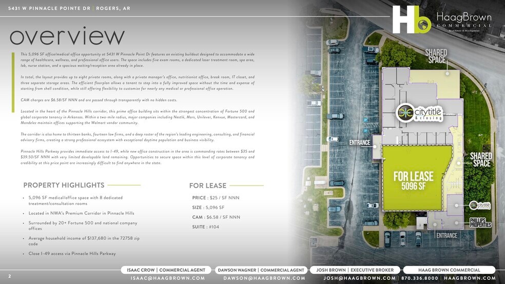 5431 Pinnacle Point Dr, Rogers, AR for lease - Floor Plan - Image 2 of 9