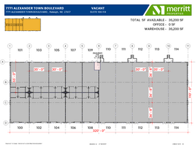 7740 Alexander Town Blvd, Raleigh, NC for lease Floor Plan- Image 2 of 5