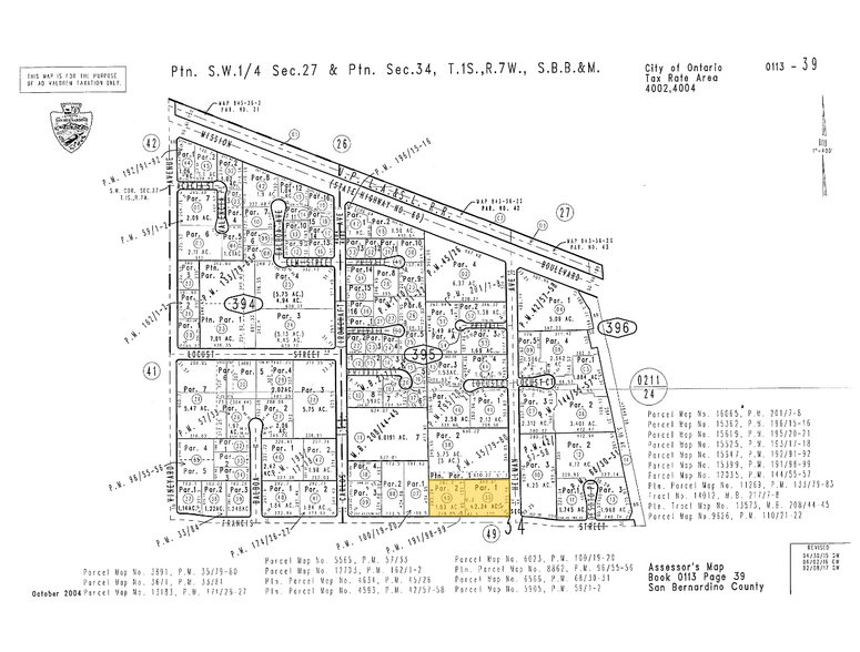 2049 E Francis St, Ontario, CA à louer - Plan cadastral - Image 3 de 4