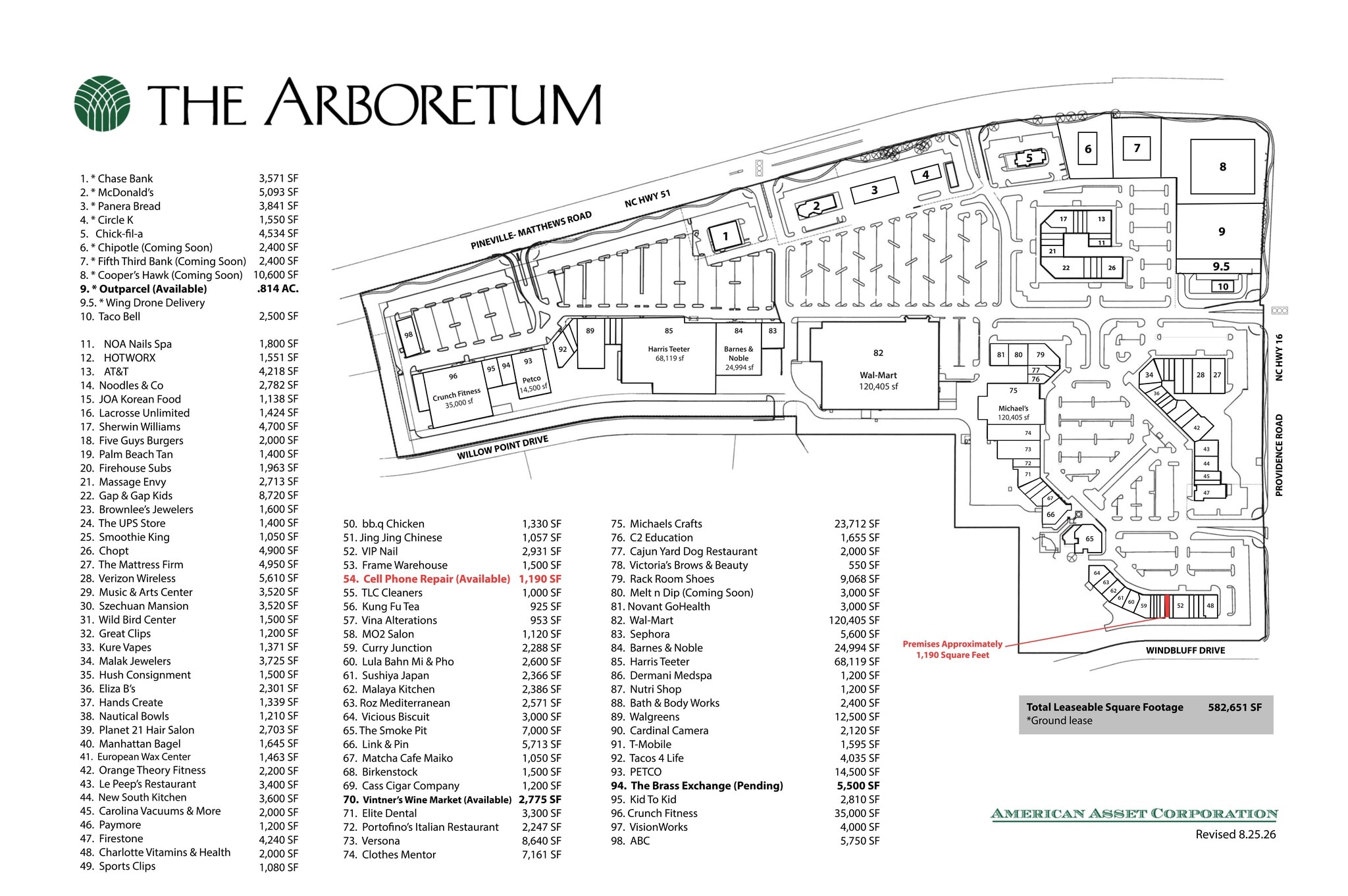 3333-3351 Pineville Matthews Rd, Charlotte, NC à louer Plan de site- Image 1 de 1