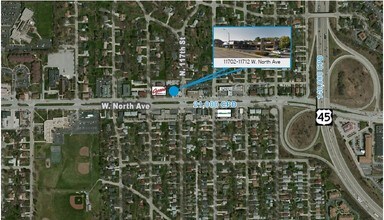 11702-11712 W North Ave, Wauwatosa, WI - Aérien Vue de la carte