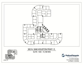 363 N Sam Houston Pky E, Houston, TX à louer Plan d’étage- Image 1 de 1