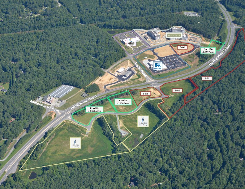 US Highway 15/501, Chapel Hill, NC à vendre Aérien- Image 1 de 2