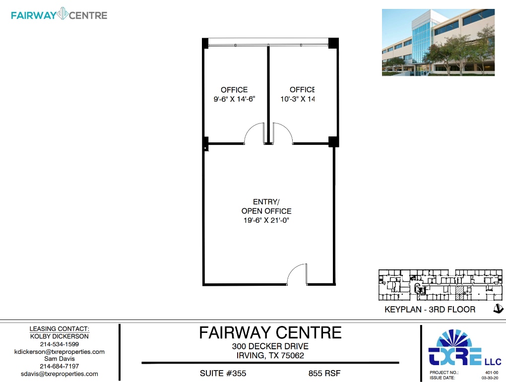 300 Decker Dr, Irving, TX à louer Plan d’étage- Image 1 de 1