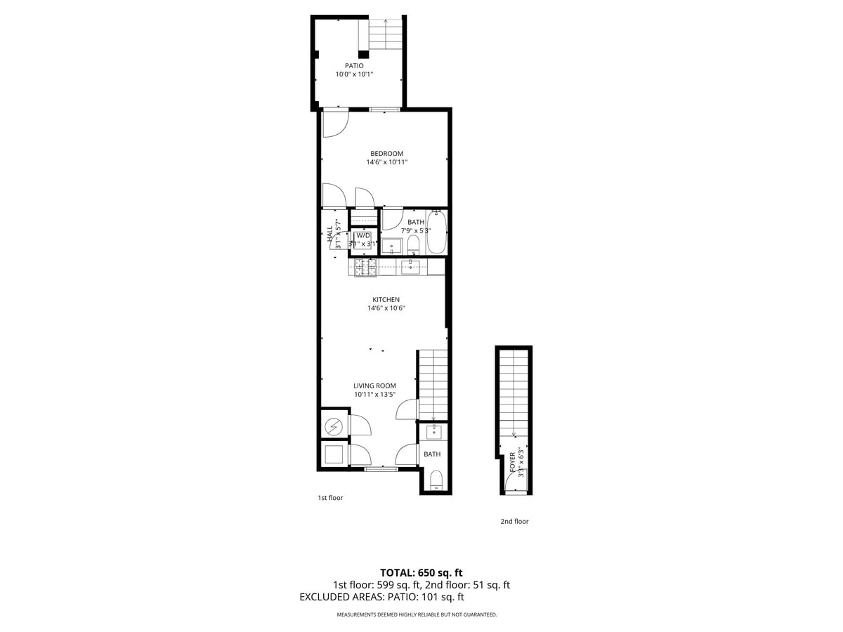422 Warner St NW, Washington, DC 20001 - Unit 1 - - Floor Plan - Image 2 of 2
