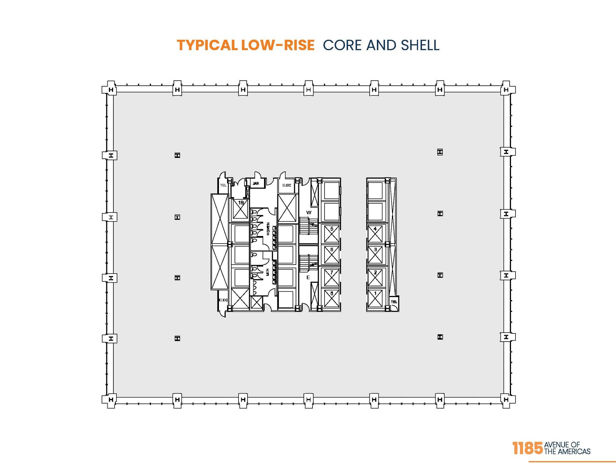 1185 Avenue of the Americas, New York, NY à louer Plan d’étage- Image 1 de 5