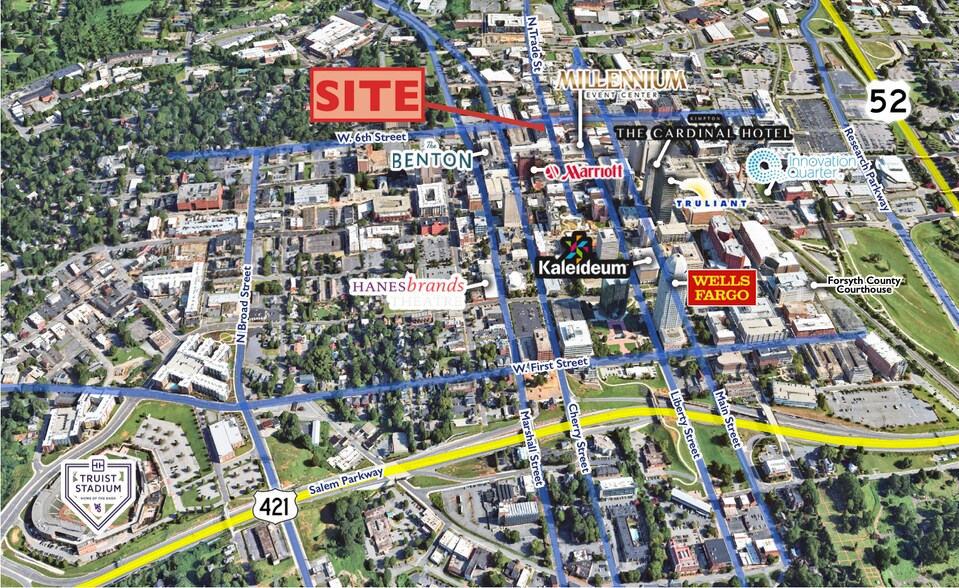 540 N Trade St, Winston-Salem, NC à louer - Photo du bâtiment - Image 2 de 6