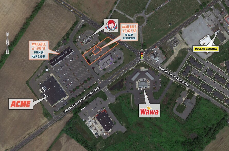859 Rt-45, Woodstown, NJ à louer - Aérien - Image 2 de 3