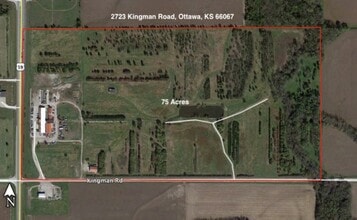 2723 Kingman Rd, Ottawa, KS - Aerial  map view