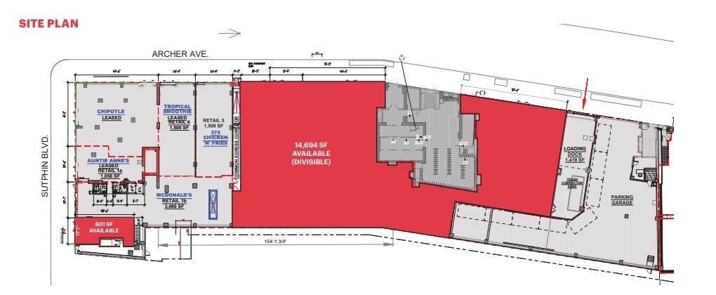 147- 40 Archer Ave, Jamaica, NY for lease Floor Plan- Image 1 of 1
