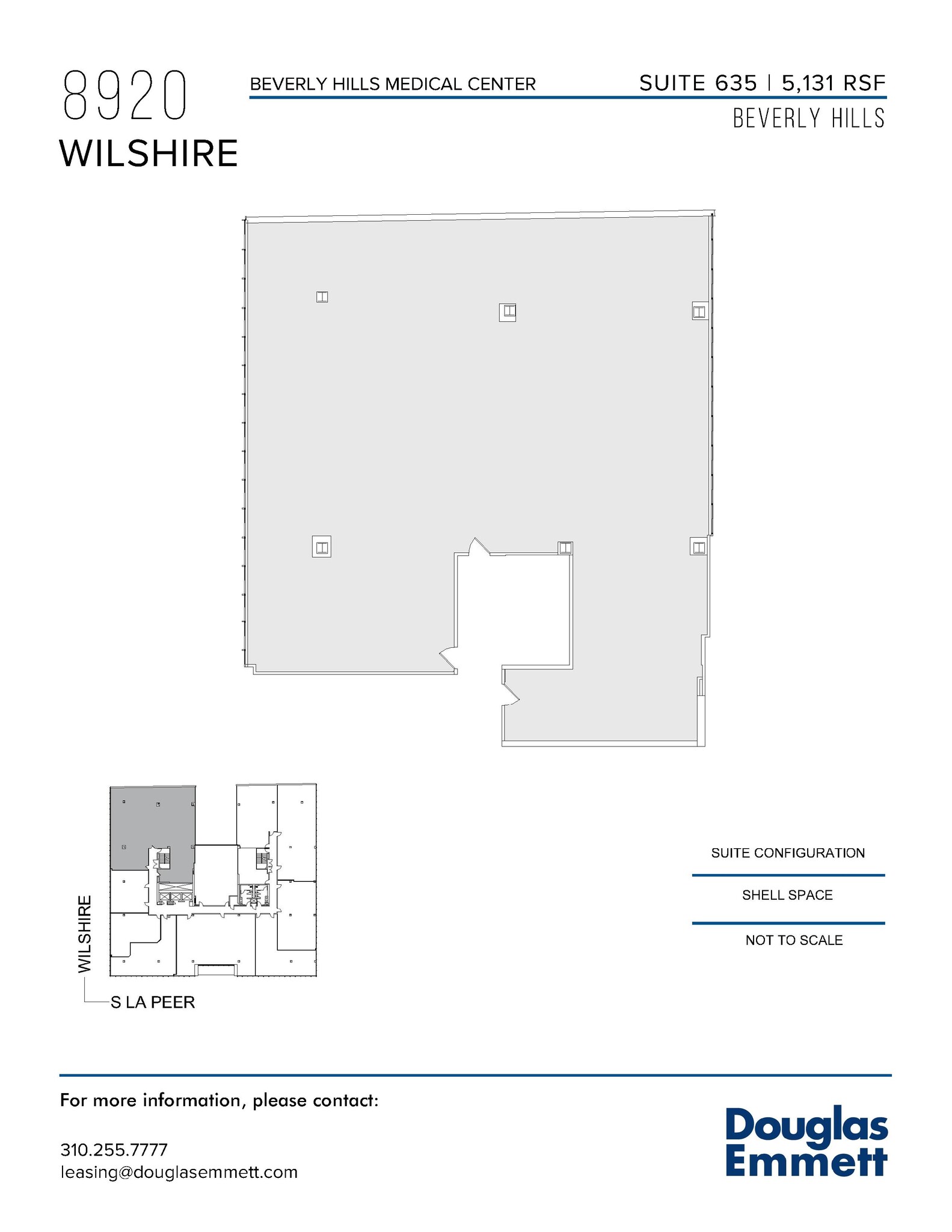 8920 Wilshire Blvd, Beverly Hills, CA à louer Plan d’étage- Image 1 de 1