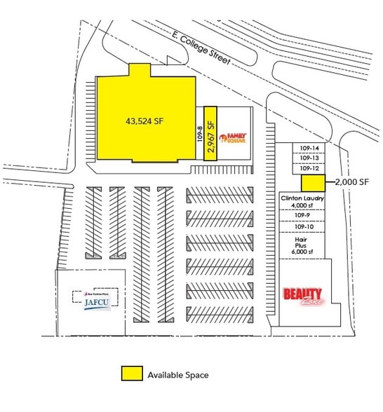 200-208 Clinton Blvd, Clinton, MS à louer - Photo du bâtiment - Image 2 de 3