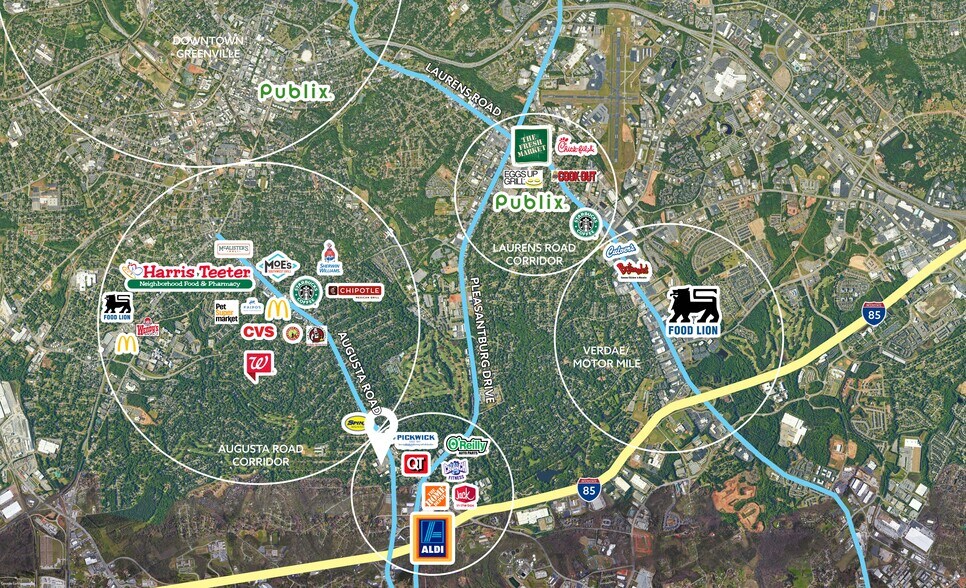 3304-3350 Augusta Rd, Greenville, SC à louer - Photo du bâtiment - Image 2 de 6