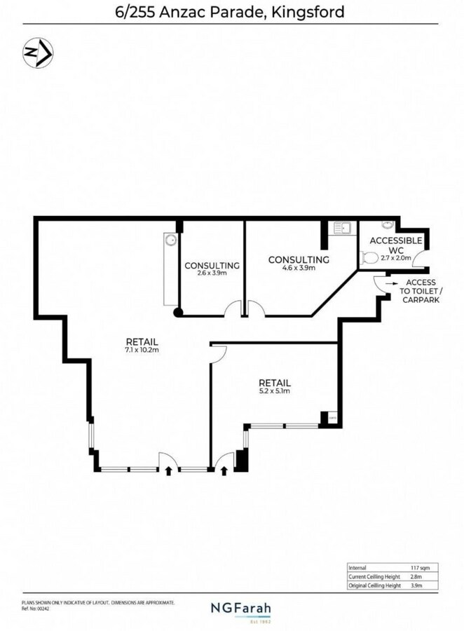 255-271 Anzac Pde, Kingsford, NSW 2032 - Unité Shop 6 -  - Plan d’étage - Image 1 of 5