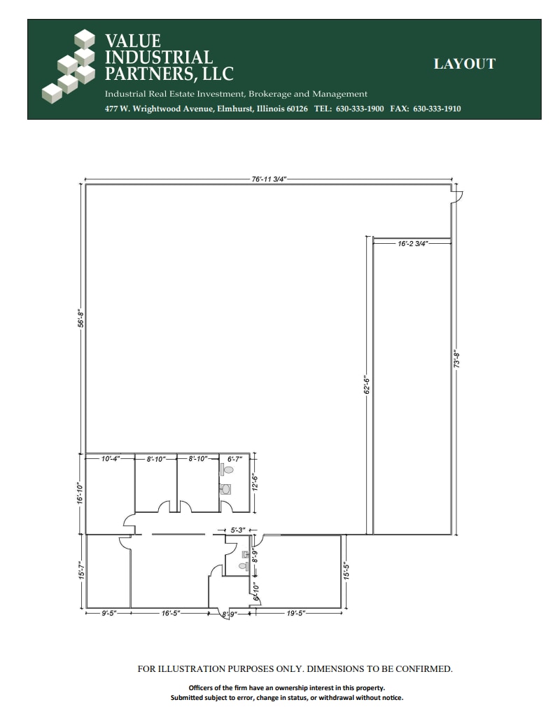 5310-5352 S East Ave, Countryside, IL for lease Floor Plan- Image 1 of 1