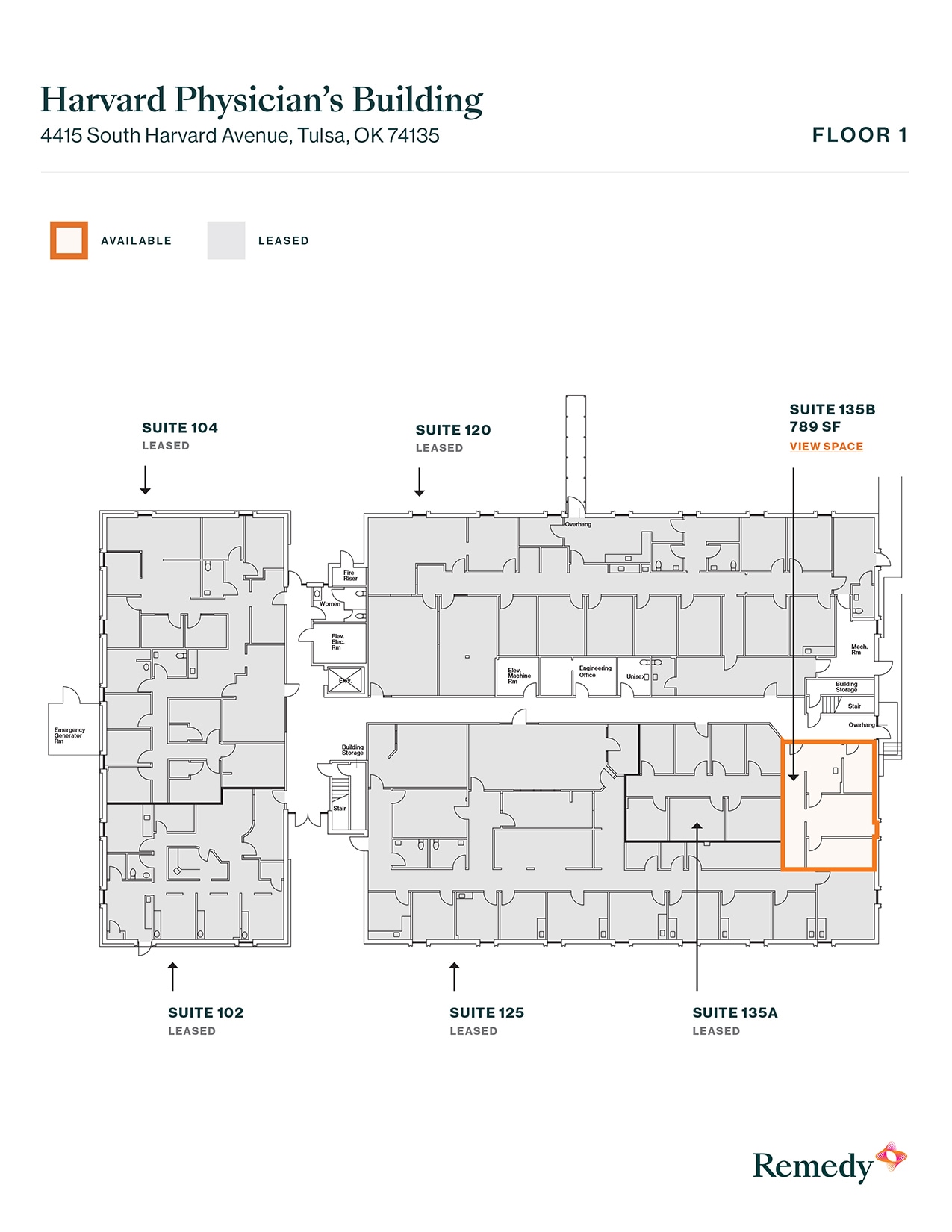 4415 S Harvard Ave, Tulsa, OK à louer Plan d’étage- Image 1 de 1