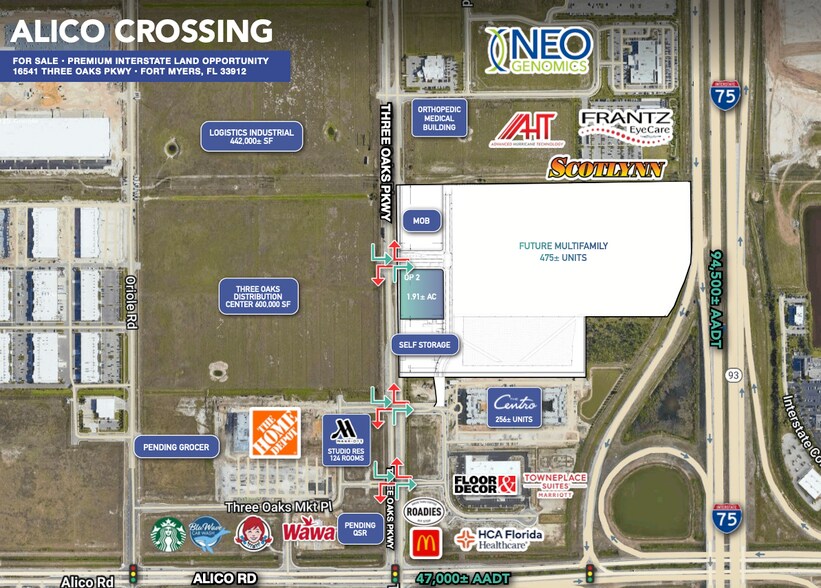 16541 Three Oaks Pky, Fort Myers, FL à vendre - Aérien - Image 2 de 3