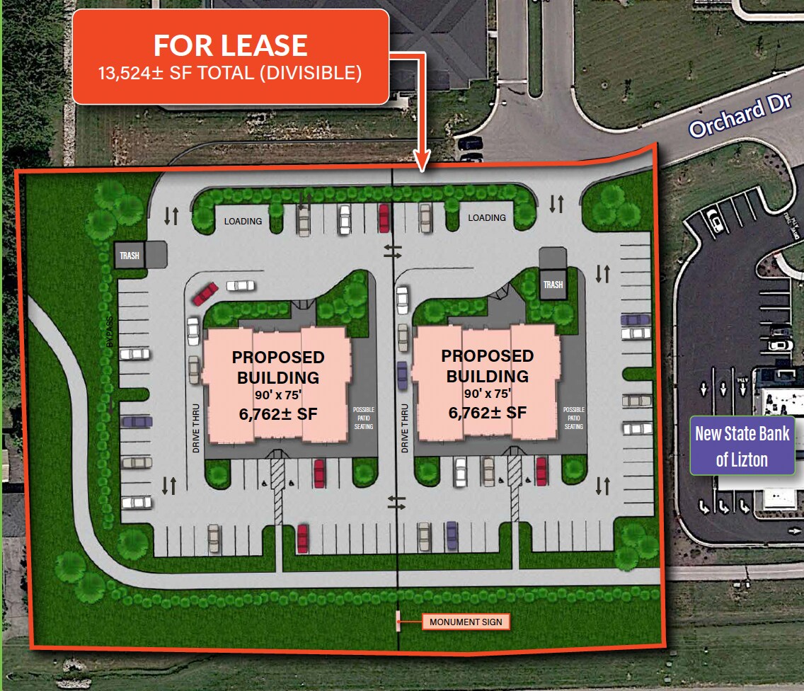 E US 36 & Satori Pkwy, Avon, IN à louer Plan de site- Image 1 de 3