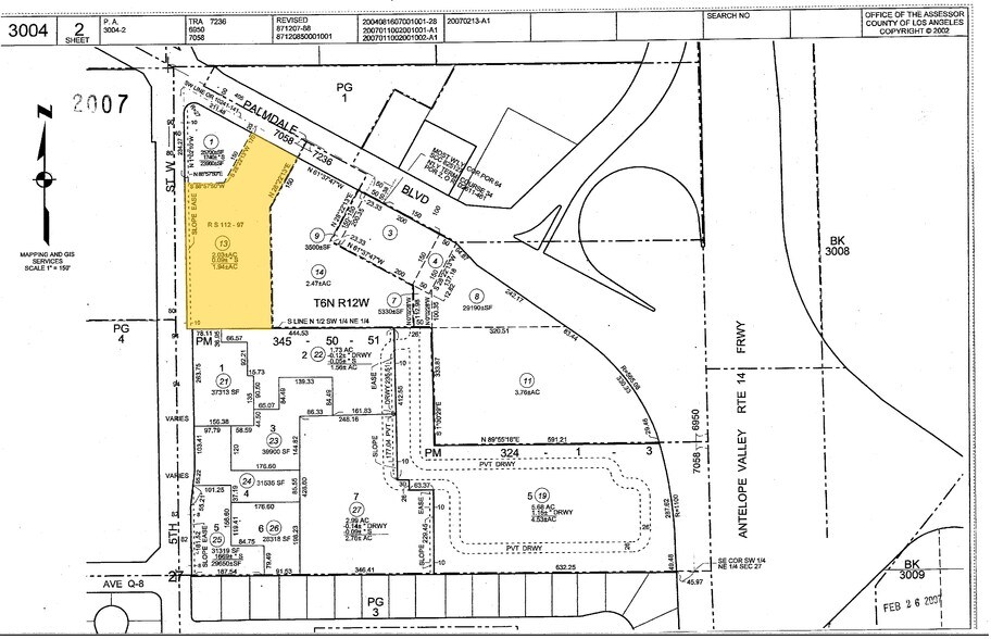 450 W Palmdale Blvd, Palmdale, CA à louer - Plan cadastral - Image 2 de 7