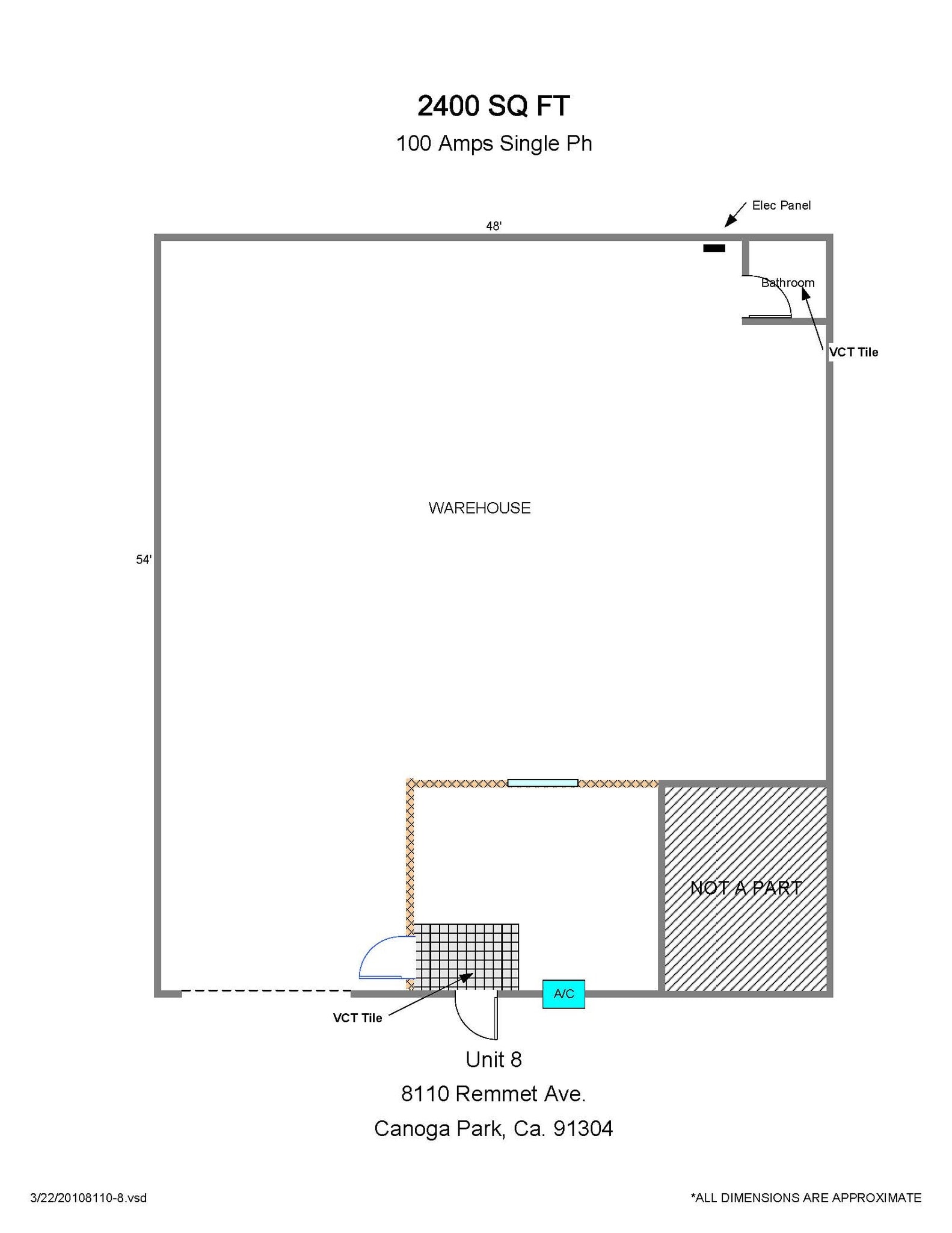 8100-8110 Remmet Ave, Canoga Park, CA à louer Plan d’étage- Image 1 de 1
