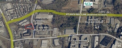 1314 Ellsworth Industrial Blvd NW, Atlanta, GA - Aérien  Vue de la carte