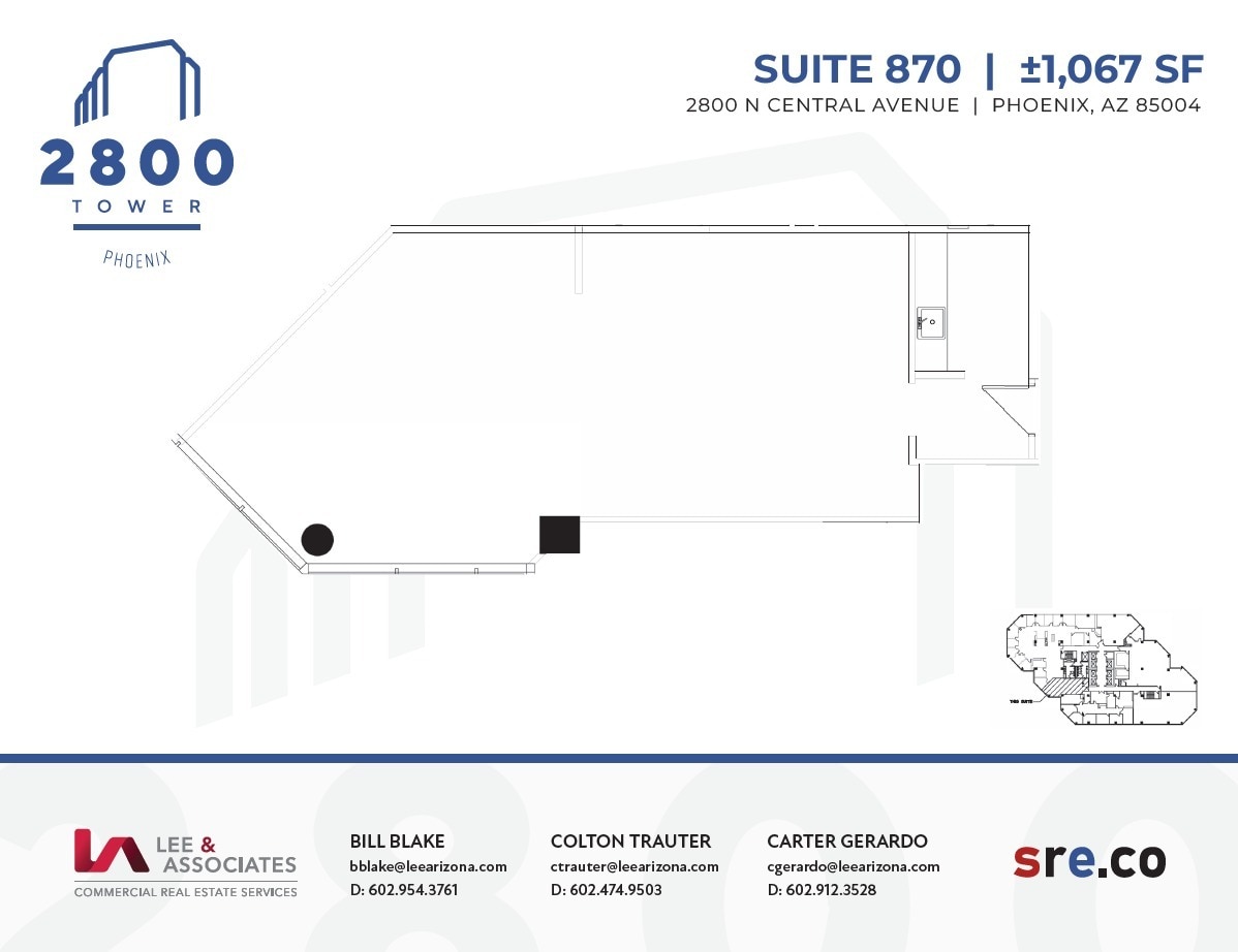 2800 N Central Ave, Phoenix, AZ for lease Floor Plan- Image 1 of 1