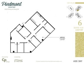 3495 Piedmont Rd NE, Atlanta, GA à louer Plan d’étage- Image 1 de 1