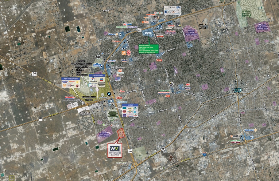 SWQ Loop 250 & Thomason Dr, Midland, TX à vendre - Aérien - Image 3 de 5