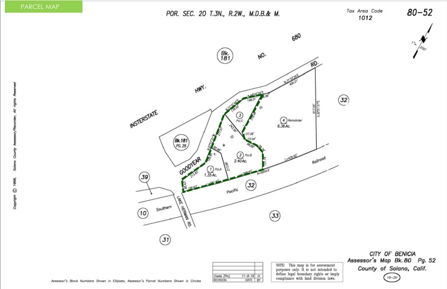 Highway 680, Benicia, CA à vendre - Plan cadastral - Image 2 de 2