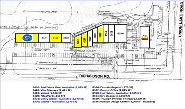 8346-8430 Richardson Rd, Commerce Township, MI à louer Plan d’étage- Image 1 de 1