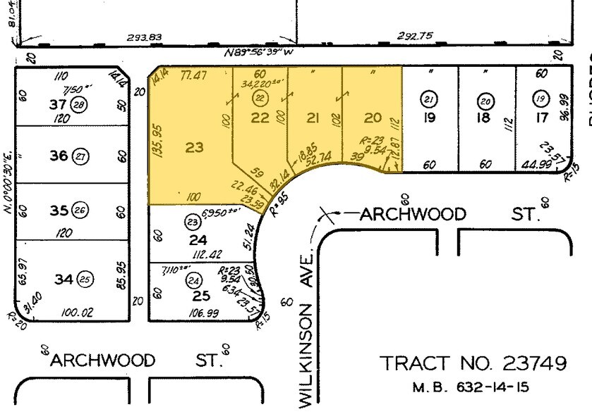 6717 Wilkinson Ave, North Hollywood, CA à vendre - Plan cadastral - Image 3 de 3