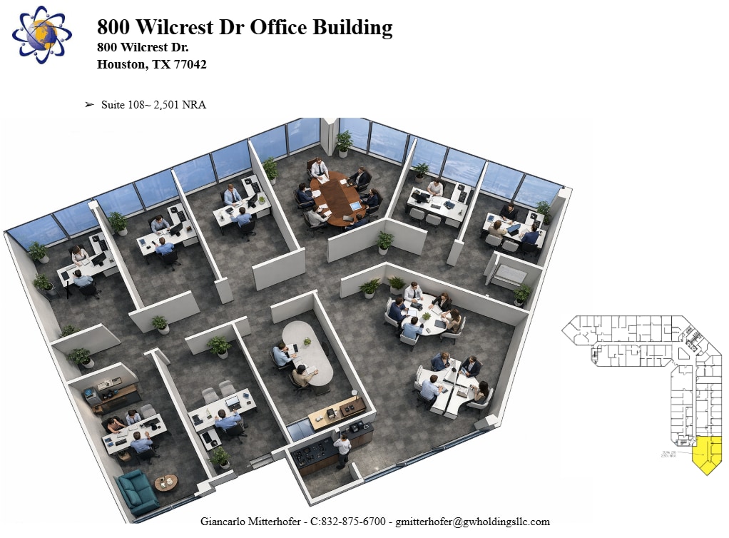 800 Wilcrest Dr, Houston, TX à louer Photo intérieure- Image 1 de 2