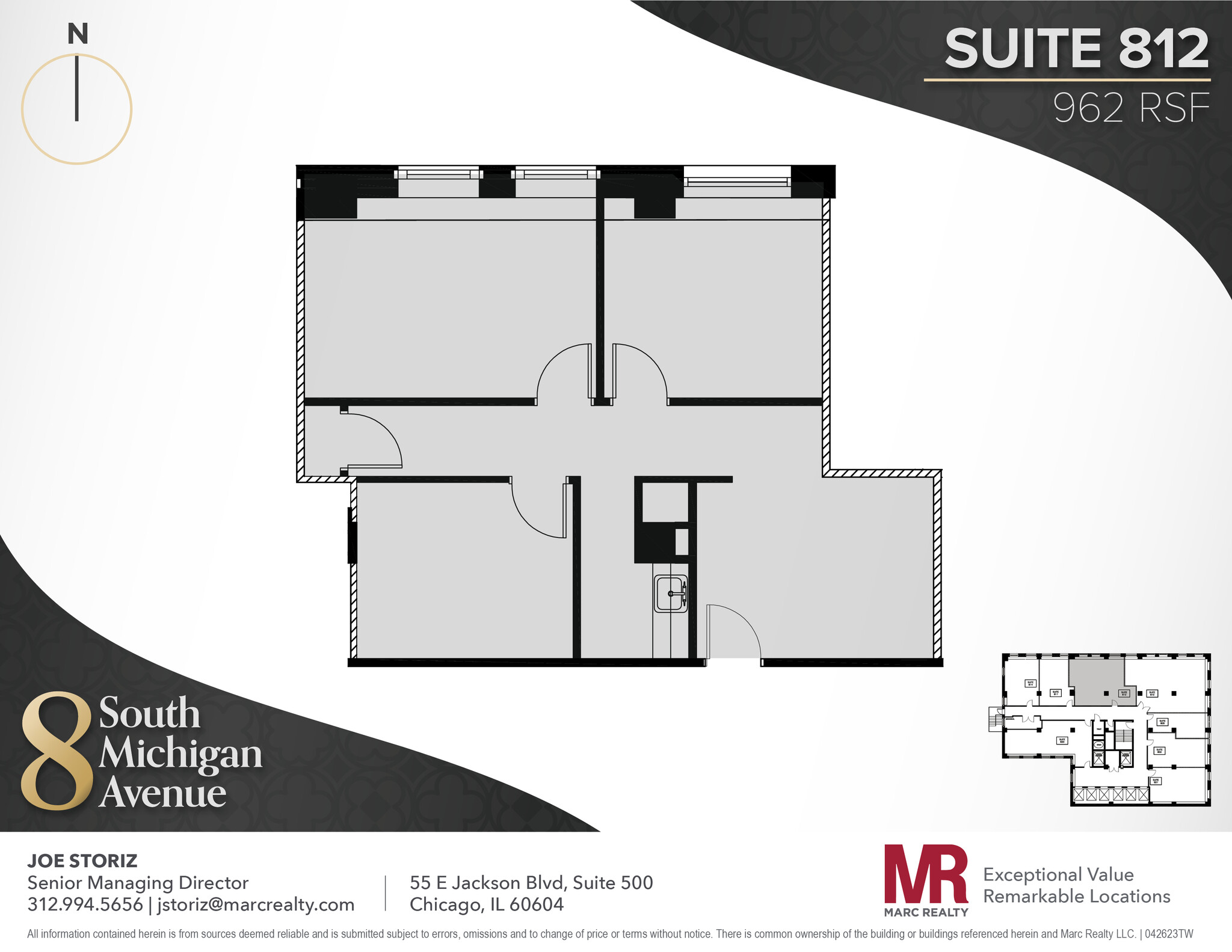 8 S Michigan Ave, Chicago, IL à louer Plan d  tage- Image 1 de 6