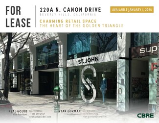 Plus de détails pour 220-228 N Canon Dr, Beverly Hills, CA - Vente au détail à louer