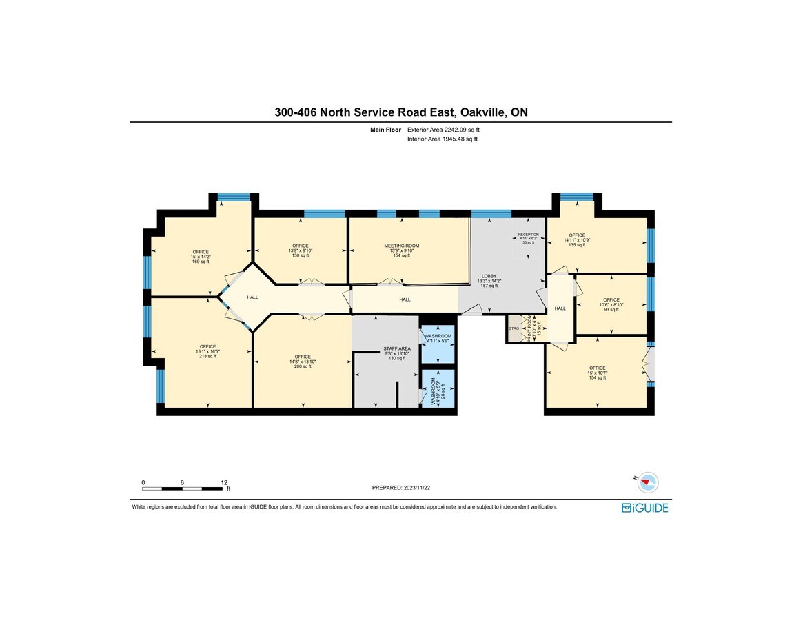 406-410 N Service Rd E, Oakville, ON L6H 5R2 - Unit 300 (406) -  - Floor Plan - Image 1 of 7