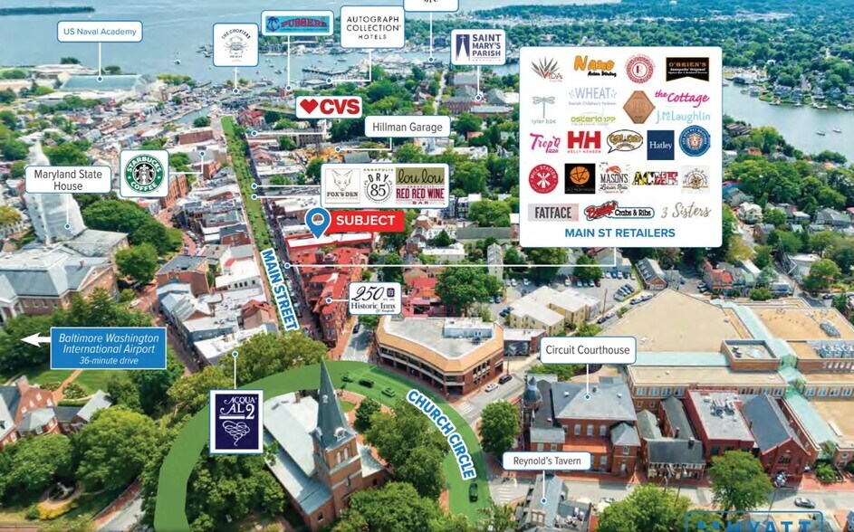 209 Main St, Annapolis, MD à vendre - Aérien - Image 2 de 8