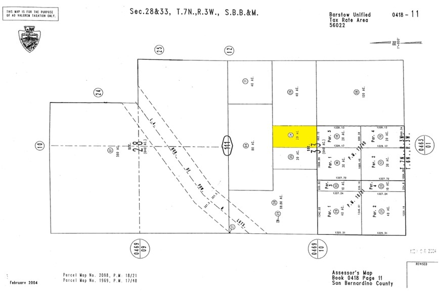 0 Aurora Ave, Apple Valley, CA à vendre - Plan cadastral - Image 2 de 2