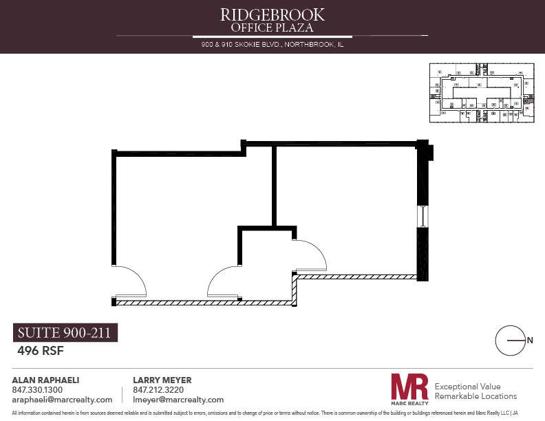 900 Skokie Blvd, Northbrook, IL à louer Plan d’étage- Image 1 de 1