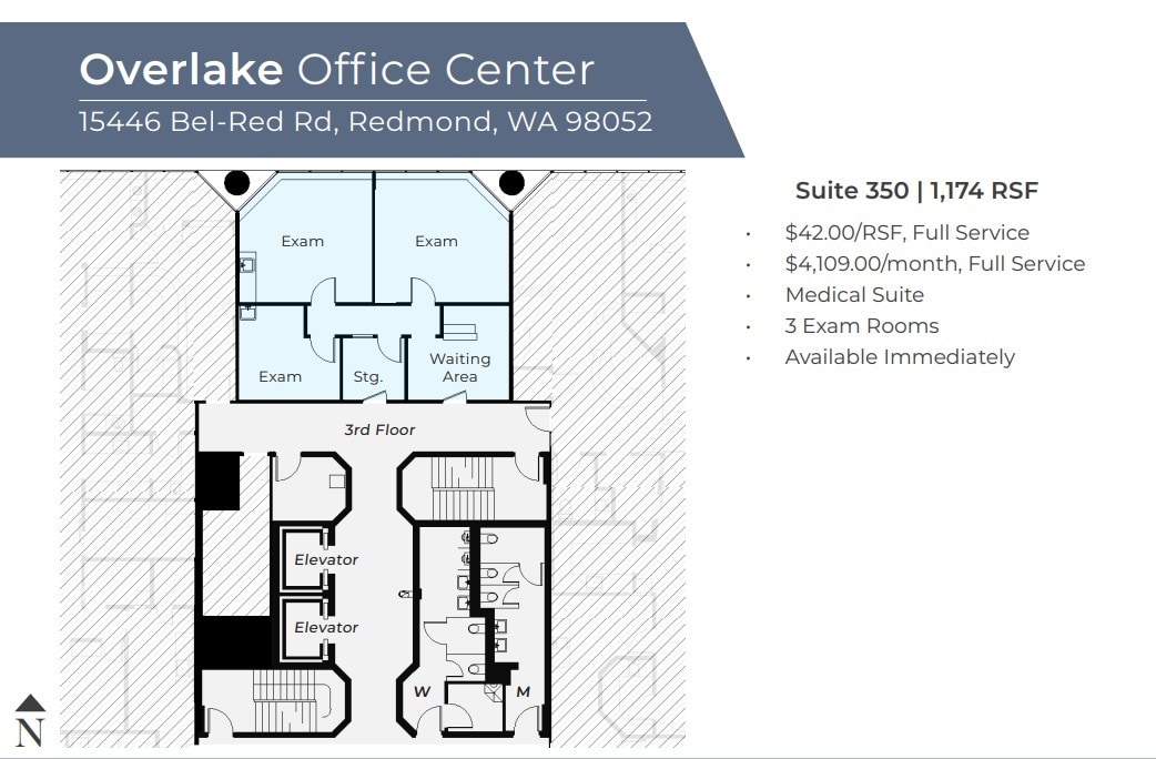 15446 NE Bel Red Rd, Redmond, WA à louer Plan d’étage- Image 1 de 1