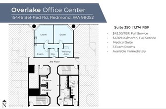 15446 NE Bel Red Rd, Redmond, WA à louer Plan d’étage- Image 1 de 1