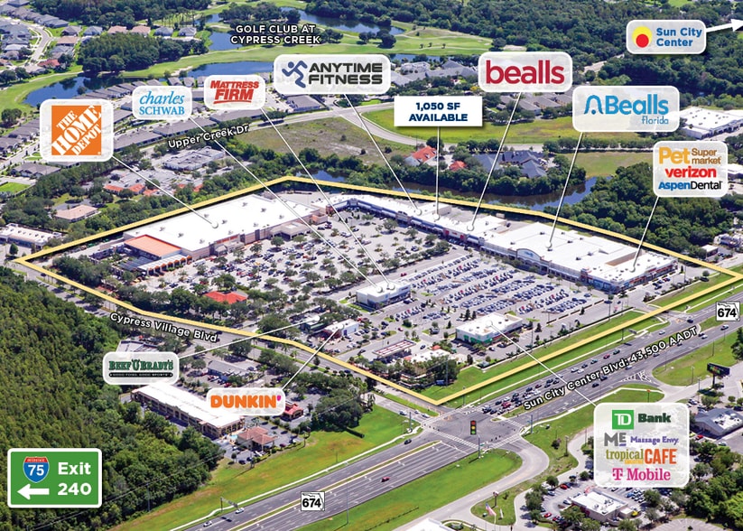 3730-3846 Sun City Center Blvd, Ruskin, FL for lease - Aerial - Image 2 of 10